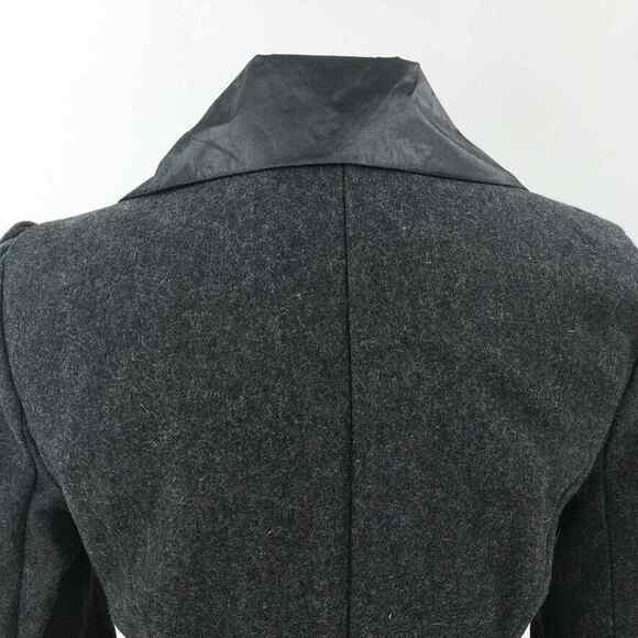 BKE Blazer Jacket Womens Medium Black Wool Blend Tuxedo Embellished Ladies - Picture 7 of 11